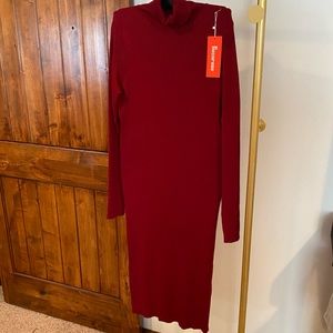 NWT Rocorose Red Midi Sweater Dress Women’s XXL